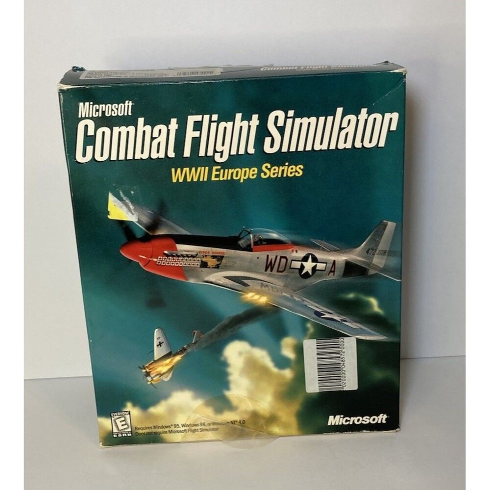 Vintage Microsoft Combat Flight Simulator WWII Europe Series PC CD-ROM